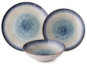 24 részes étkészlet kék/porcelán