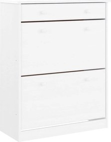 vidaXL ALTA fehér tömör fenyőfa cipőszekrény 77x35x96 cm