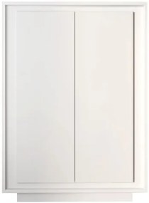 SKY 2.0 magas komód, 2 ajtóval, fehér matt lakkozott vázzal és előlapokkal