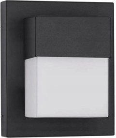 Nova Luce kültéri fali lámpa Leto fekete alumínium akril diffúzoros Led