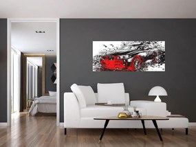 Kép - Festett autó akció közben (120x50 cm)