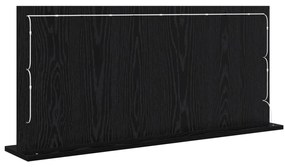 Tükör LED világítással Fekete tölgy 100x45x18 cm