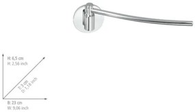 WENKO 5639100 - Papírtörlő-tartó TURBO-LOC KÜCHE 23x6,5 cm rozsdamentes acél/ezüstszínű