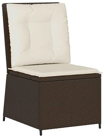 Kerti kanapé párnával Barna Poli rattan