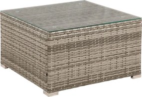 Juskys Nassau kerti rattan bútor szett - bézs-szürke
