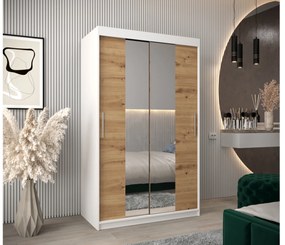 Ruhásszekrény 120 cm Toki 1 (matt fekete + artisan tölgy). 1064889