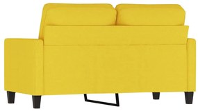 vidaXL 2 személyes világossárga szövet kanapé 120 cm
