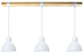 Csillár zsinóron 3xE27/40W/230V fehér