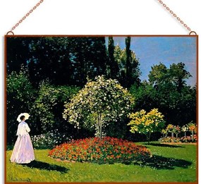 Monet - Woman in a Garden üvegkép, falikép