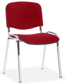 Viva konferencia szék, króm lábak, piros