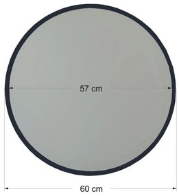 Yuvarlak Ayna Siyah tükör 60 cm