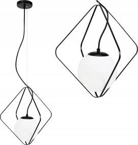 Függőlámpa Gömb Fehér-fekete Mennyezeti Szimpla Loft Modern E27