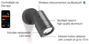 STEINEL 058630 - LED Kültéri lámpa érzékelővel SPOT ONE 1xGU10/7W/230V IP44