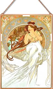Alfons Mucha - Művészetek - (Garnitúra) üvegkép, falikép