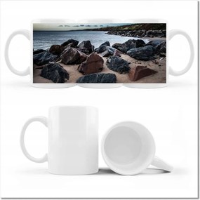 Bögre fényképpel Kövek a tengerparton