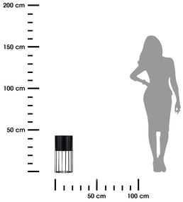 Fém virágcserép LOFT 42x20 cm fekete