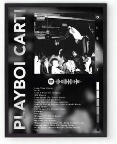 Poszter keretben Album Playboi Carti Die Lit 20x30 cm Ajándék ötlet