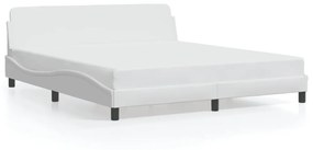 fehér műbőr ágykeret Dover 180x200 cm