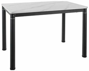 Damar W étkezőasztal 110 x 70 cm, márvány / fekete