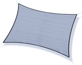 Outsunny Téglalap alakú Napernyő Vitorla Napernyő 4x3 m UV Védelemmel Teraszon, Hordtáskával, Rozsdamentes Acél Gyűrűkkel és Kötözőkkal Kerthez és Ter