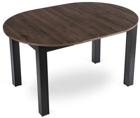 Bővíthető Étkezőasztal Kézműves Dió/Fekete Színben. HARRY 102-142 cm