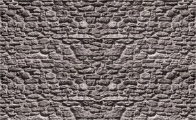Flizelin fotótapéta Kő fal szürke kő textúra 200x140 +ragasztó
