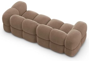 Barna bársony kanapé 250 cm Loretto – Cosmopolitan Design