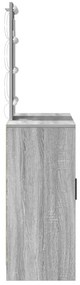 LED-es sminktükör Szürke Sonoma 102x33x135 cm