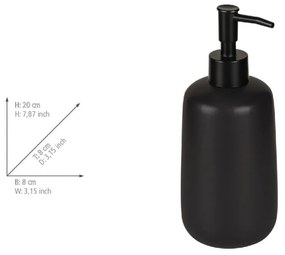 Fekete kerámia szappanadagoló 500 ml Olinda – Allstar