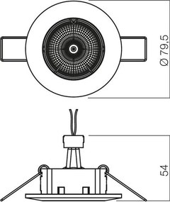 Mennyezetbe Építhető Lámpa Bronz ELC146 SMARTER 70010
