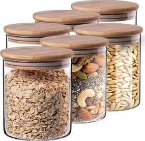 Konyhai Üveg Ételtároló Szett Fedővel Befőttes Üvegek 800ml 6 db