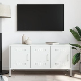 fehér acél TV-szekrény 100,5 x 39 x 50,5 cm