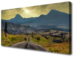 Vászonkép Mountain Road Landscape 100x50 cm