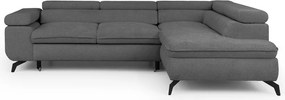 Szürke zsenília sarokkanapé (jobb oldali-L alakú) Marbeya – Ropez