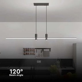 LED Csillár zsinóron LED/19W/230V 4000K fekete