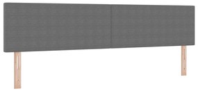 Boxspring ágy matraccal, világosszürke, 200x200 cm, kordbársony szövet