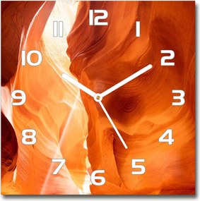 Kanyon szögletes üveg falióra 30x30 cm