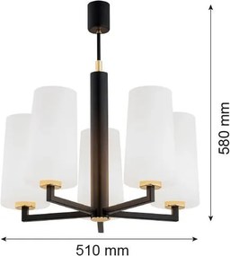 Argon CAMELOT PLUS 2114 Csillár 5x15W/E27 IP20