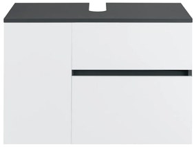 Fehér-antracitszürke fali mosdó alatti szekrény 80x53 cm Wisla – Støraa