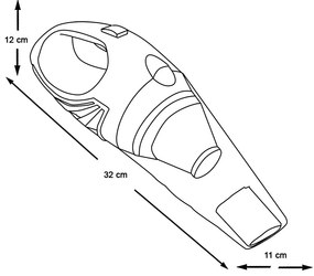 USB-ről tölthető száraz-nedves morzsaporszívó, 55W