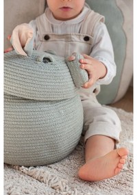 Világosszürke textil játéktároló kosár ø 25x30 cm Henry the Hippo – Lorena Canals