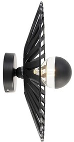 Rusztikus fali lámpa fekete 40 cm - Leia