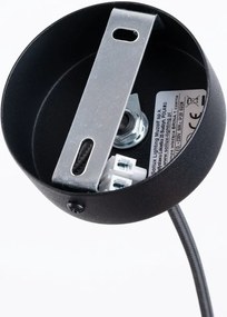 Fehér-fekete függőlámpa üveg búrával Belinda – Sollux