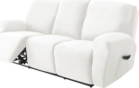 Relax Fotel Huzat (bársonyos, 3 üléses, fehér)