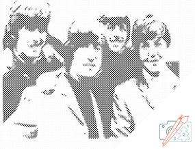 Gario PontPöttyöző A Beatles Méret: 50 x 40 cm, Keretezés: Kerettel, Pontok színe: Kék