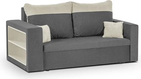 PAVEL Kétszemélyes kinyitható kanapé Szürke/krém