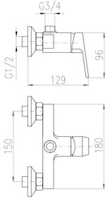 RAV Slezák CO182.5 - COLORADO zuhanycsaptelep, fényes króm