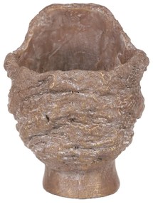 Beton kerti edény, fej, réz, átmérő 14 cm, 18 x 14x 19 cm