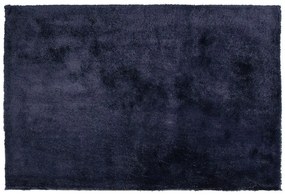 Sötétkék hosszú szálú szőnyeg 140 x 200 cm EVREN Beliani