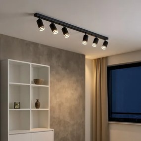 PIPE spotlámpa 6xGU10/10W/230V fekete